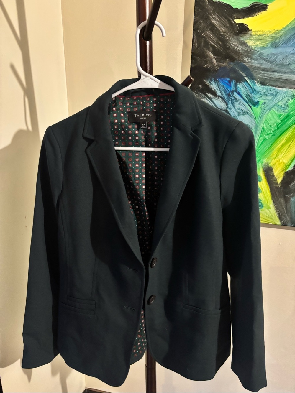 Talbots Deep Green Women's Blazer with Notched Lapel